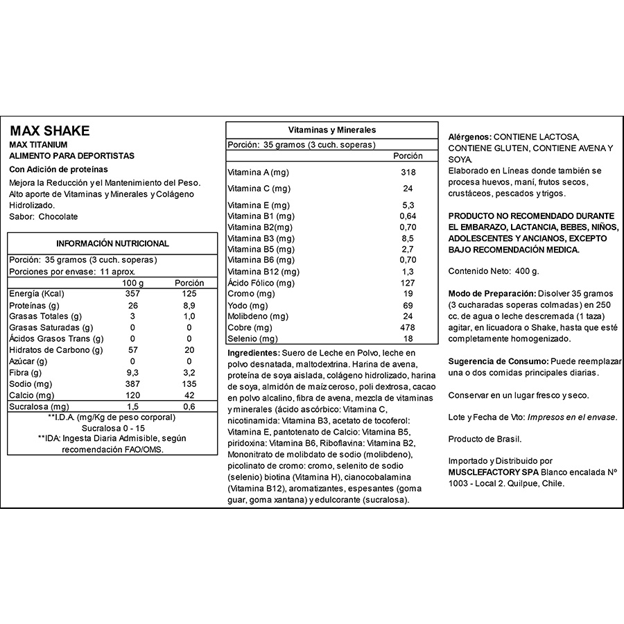 Max Shake Max Titanium 400g